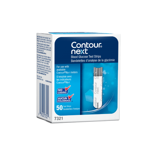 CONTOUR NEXT blood glucose test strips, 50-count package