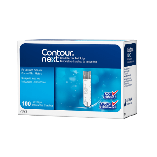 CONTOUR NEXT blood glucose test strips, 100-count box