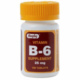 Vitamin B-6 Tablets 25mg 100Ct
