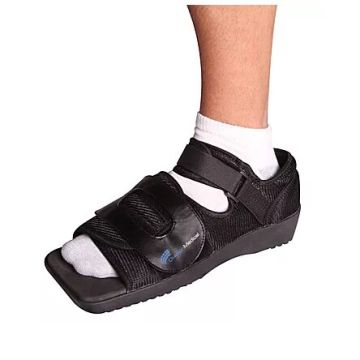 Square-Top Post-Op Shoe L Black 1Ct