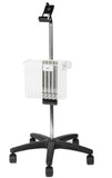 Stand with storage basket for hand-held systems (for L150 and L250)