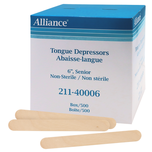 Alliance Sterile Senior Tongue Depressors, Case of 1,000