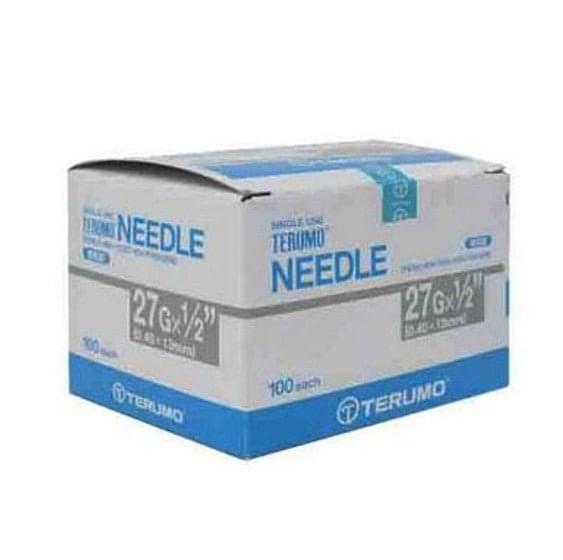 Terumo® Standard Hypodermic Needle; 27G x 1/2" (1.27 cm), RW, grey