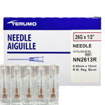 Terumo® Standard Hypodermic Needle; 26G x 1/2" (1.27 cm), RW, brown — Box of 100