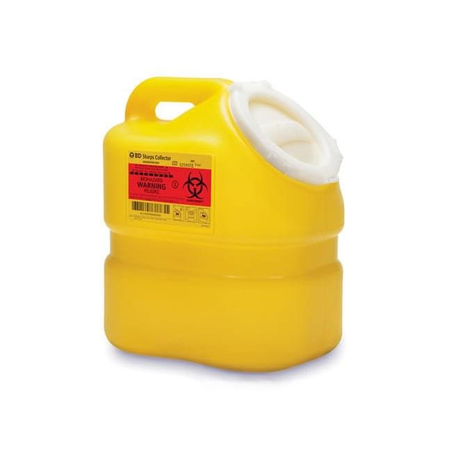 BD Multi-Purpose Nestable Sharps Container; 22.7 L, Yellow, Open Cap, Nestable