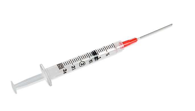 BD® Syringe with attached Blunt Fill Needle; 3 cc (mL), 18 G x 1.5" (3.81 cm) — Box of 100