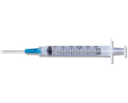 BD® Syringe with attached Blunt Fill Needle; 5 cc (mL), 18 G x 1.5" (3.81 cm) — Box of 100