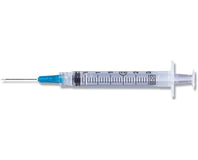 BD® Syringe with attached Blunt Fill Needle; 5 cc (mL), 18 G x 1.5" (3.81 cm) — Box of 100