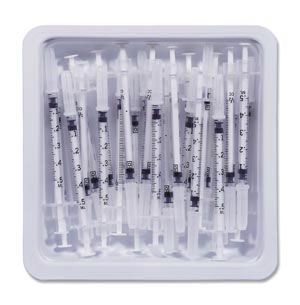 BD® Allergy Syringe with Permanently Attached Needle; 0.5 cc (mL), 27 G x 1/2" (1.27 cm)