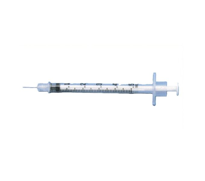 BD Standard Tuberculin Syringe with PrecisionGlide™ Needle; 0.5 cc (mL), 27 G x0.5" (1.27 cm)