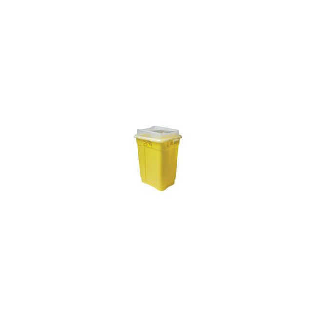 BD Sharps Collector; 72 L, Yellow (Clear Top), Slide Top — Case of 5