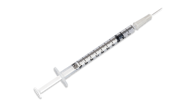 BD® Syringe with Standard Hypodermic Needle; 1 cc (mL), 27 G x 1/2" (1.27 cm), Tuberculin with detachable needle — Box of 100