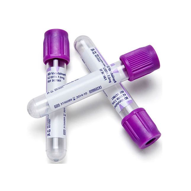 BD Vacutainer® EDTA Tube; 4 mL, 13 x 75 mm, Plastic Tube