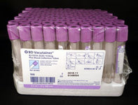 BD Vacutainer® EDTA Tube; 6 mL, 13 x 100 mm, Plastic Tube