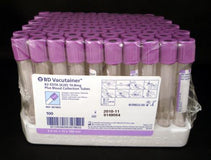 BD Vacutainer® EDTA Tube; 6 mL, 13 x 100 mm, Plastic Tube