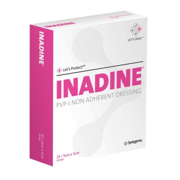 3M™ Inadine™ (PVP-I) Non Adherent Dressing, 5 x 5 cm