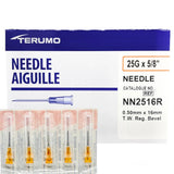 Terumo® Standard Hypodermic Needle; 25G x 5/8" (1.59 cm), UTW, orange — Box of 100