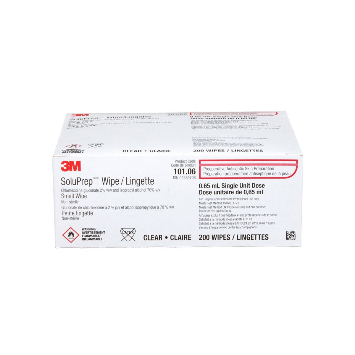SoluPrep™ Wipe with 2% Chlorhexidine and 70% Alcohol; Small, 0.65 mL, Clear