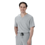 Mill AVE Style 4610 Unisex V-Neck Scrub Top with 1 Pocket Gray Size M
