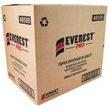Standard Toilet Paper – 4" x 3" x 4.38" White, 500 Sheets, 2-Ply, 48 Rolls/Case, 48 Cases/Skid - Everest