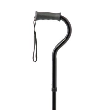 4U 4-Point Folding Hybrid Canes Offset Handle 350lbs Black 1Ct