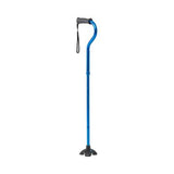4U 4-Point Folding Hybrid Canes Offset Handle 350lbs Blue 1Ct