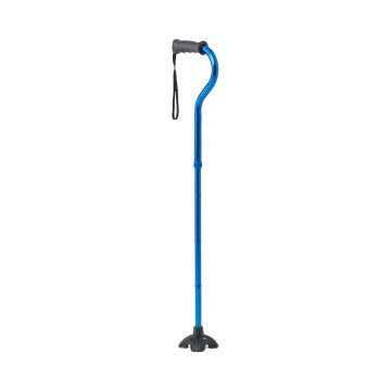 4U 4-Point Folding Hybrid Canes Offset Handle 350lbs Blue 1Ct