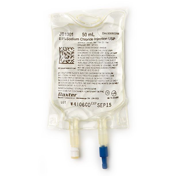 Baxter® Sodium Chloride 0.9% Injection Solution USP; 50 mL Mini-Bag