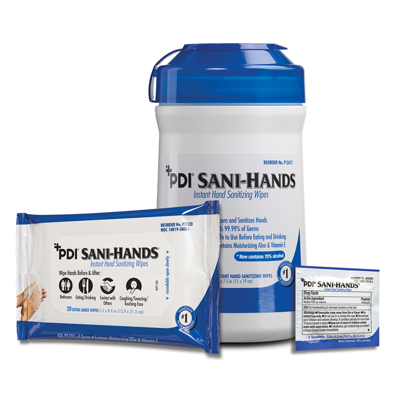 Sani-Hands® 70% Alcohol Hand Sanitizing Wipe, Individual Packages