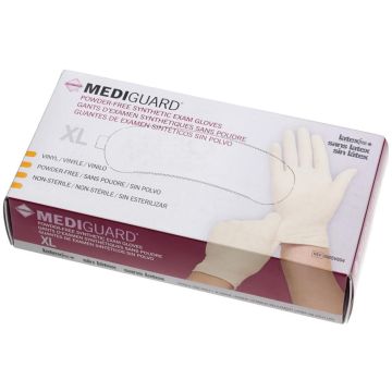 MediGuard Synthetic Exam Gloves (CA Only) Vinyl Smooth XL 90Ct