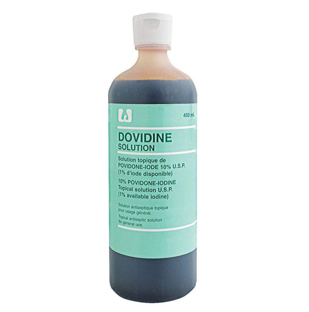 Dovidine 10% povidone-iodine solution, 450 mL bottle