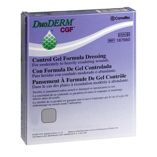 DuoDERM® CGF Hydrocolloid Dressing; 4" x 4" (10 cm x 10 cm)