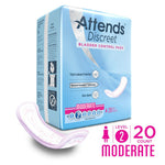 Attends® Discreet Bladder Control Pad; Moderate, 10.5" (27 cm)