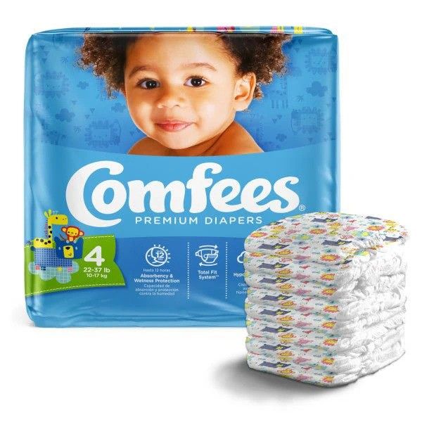 Comfees Baby Diaper; Size 4, 22 - 37 lb. (10 kg - 16.8 kg)
