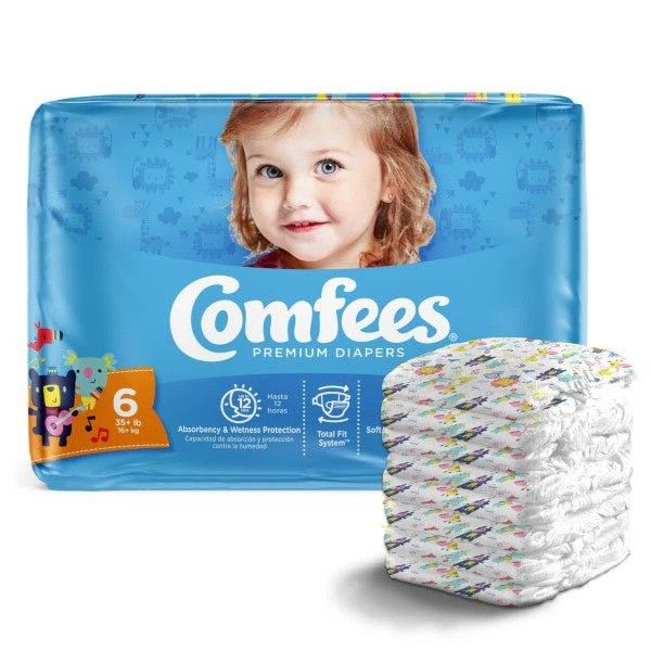 Comfees Baby Diaper; Size 6, babies 35 lb. (15.9 kg)