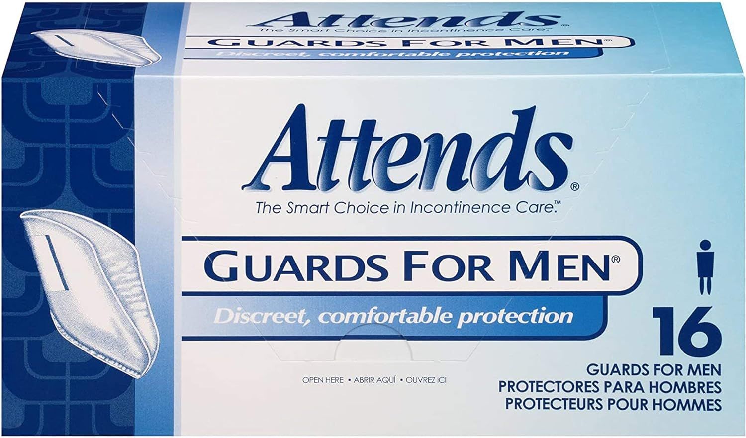 Attends® Male Guard; 12.5" x 5.9" (32 cm x 15 cm)