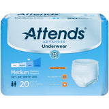 Attends® Ultimate-Absorbency Incontinence Underwear; Medium, 34"-44" (86 cm - 112 cm)