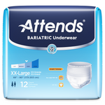 Attends® Bariatric Protective Underwear; 2X Large, 58"-68" (147 cm - 172 cm)