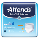 Attends® Bariatric Protective Underwear; 2X Large, 58"-68" (147 cm - 172 cm)
