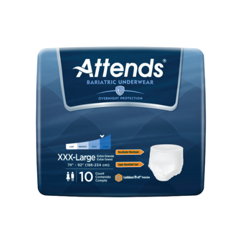 Attends® Bariatric Protective Underwear; 3X Large, 74"-92" (188 cm - 234 cm)