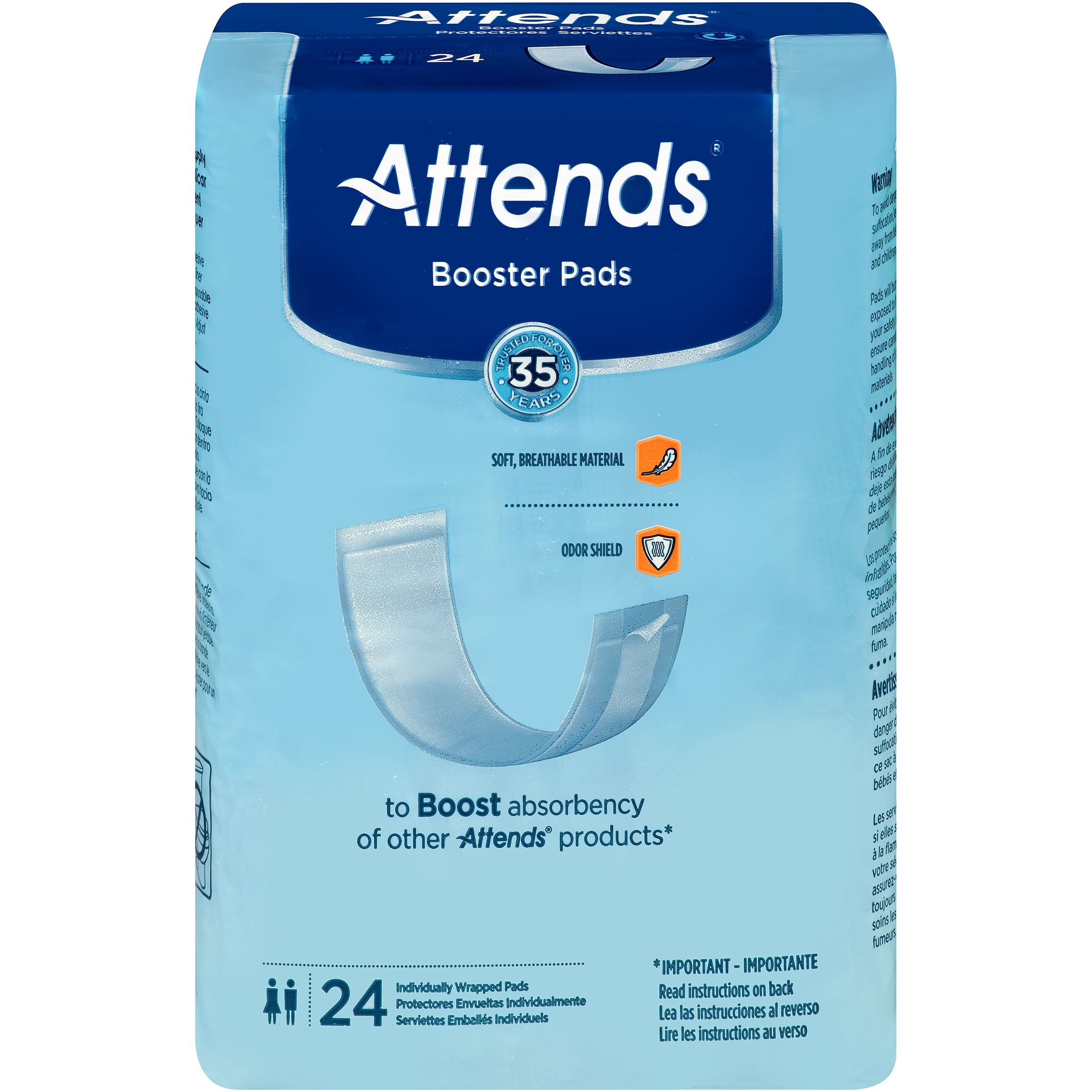 Attends® Booster Pad; 3.5" x 11" (7.5 cm x 28 cm)