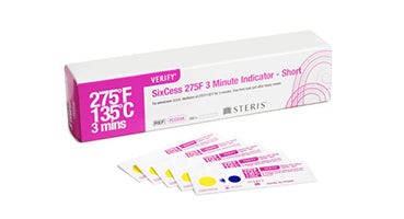 VERIFY® SixCess® Steam Indicator Strip; 275F, 3 Minute, Short
