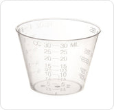 Medicine Cup Graduated Translucent Plastic 1oz