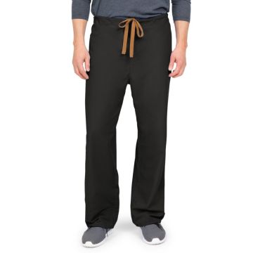 PerforMAX Unisex Reversible 1-Pocket Scrub Pants with Drawstring Waist Black Size 3XL Tall