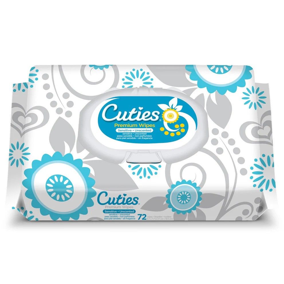 Cuties® Quilted Sensitive Baby Wipes, Unscented; Unscented
