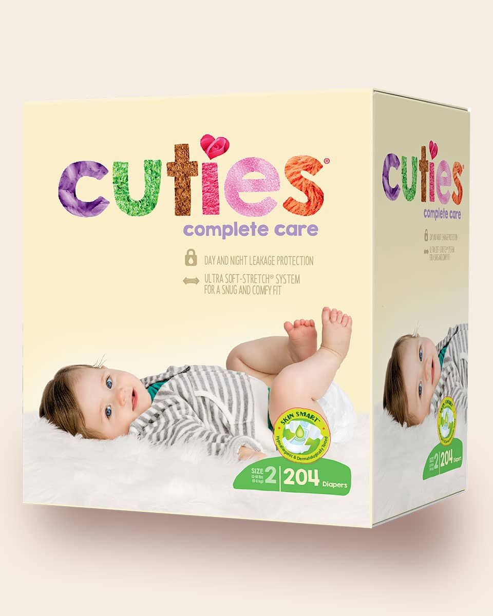 Cuties® Baby Diaper; Size 2, 12-18 lb. (5.4 kg - 8.2 kg)
