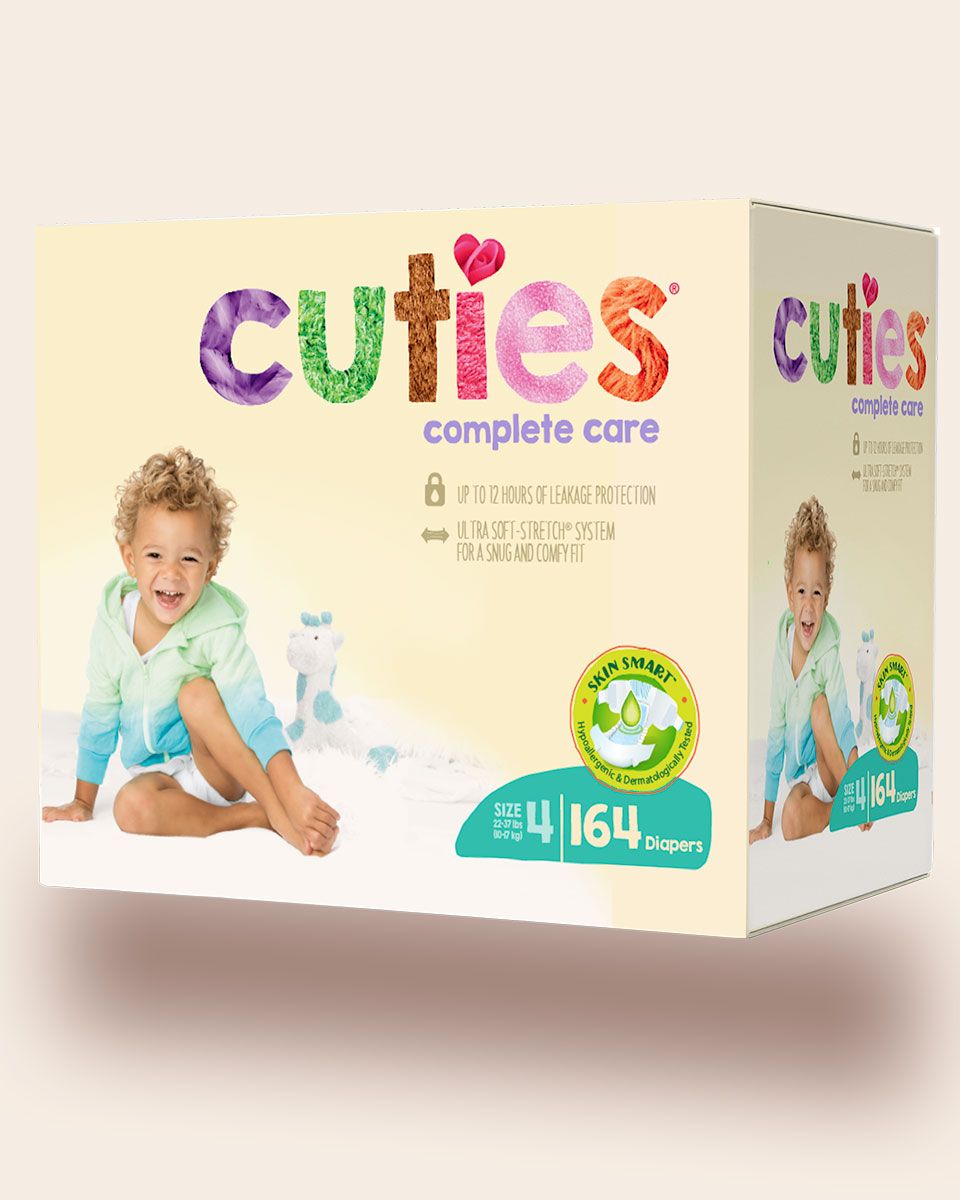 Cuties® Baby Diaper; Size 4, 22 - 37 lb. (10 kg - 16.8 kg)