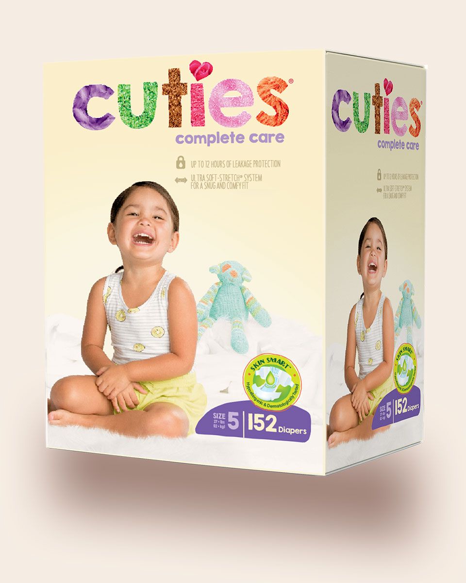 Cuties® Baby Diaper; Size 5, babies 27 lb. (12.2 kg)