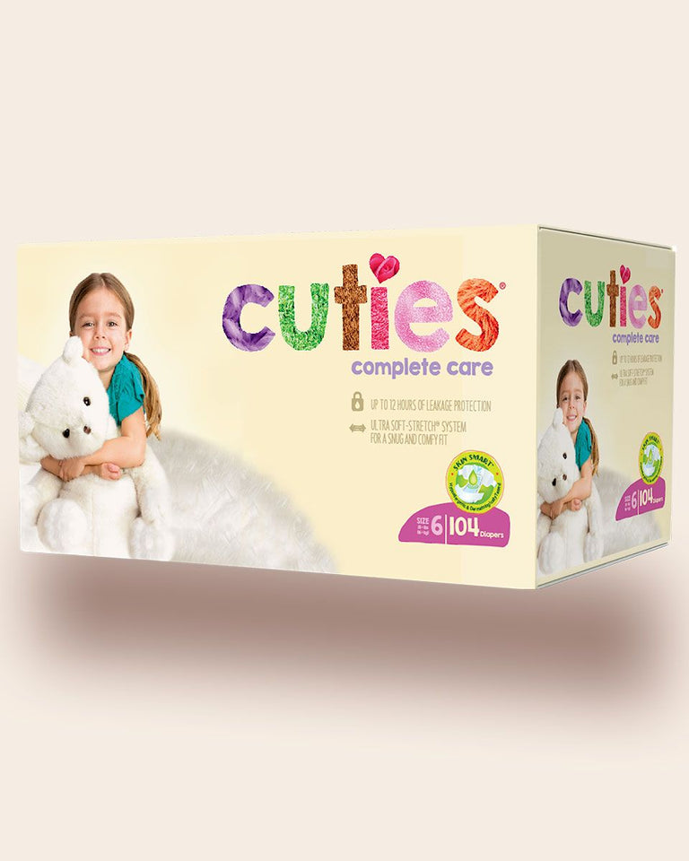 Cuties® Baby Diaper; Size 6, babies 35 lb. (15.9 kg)