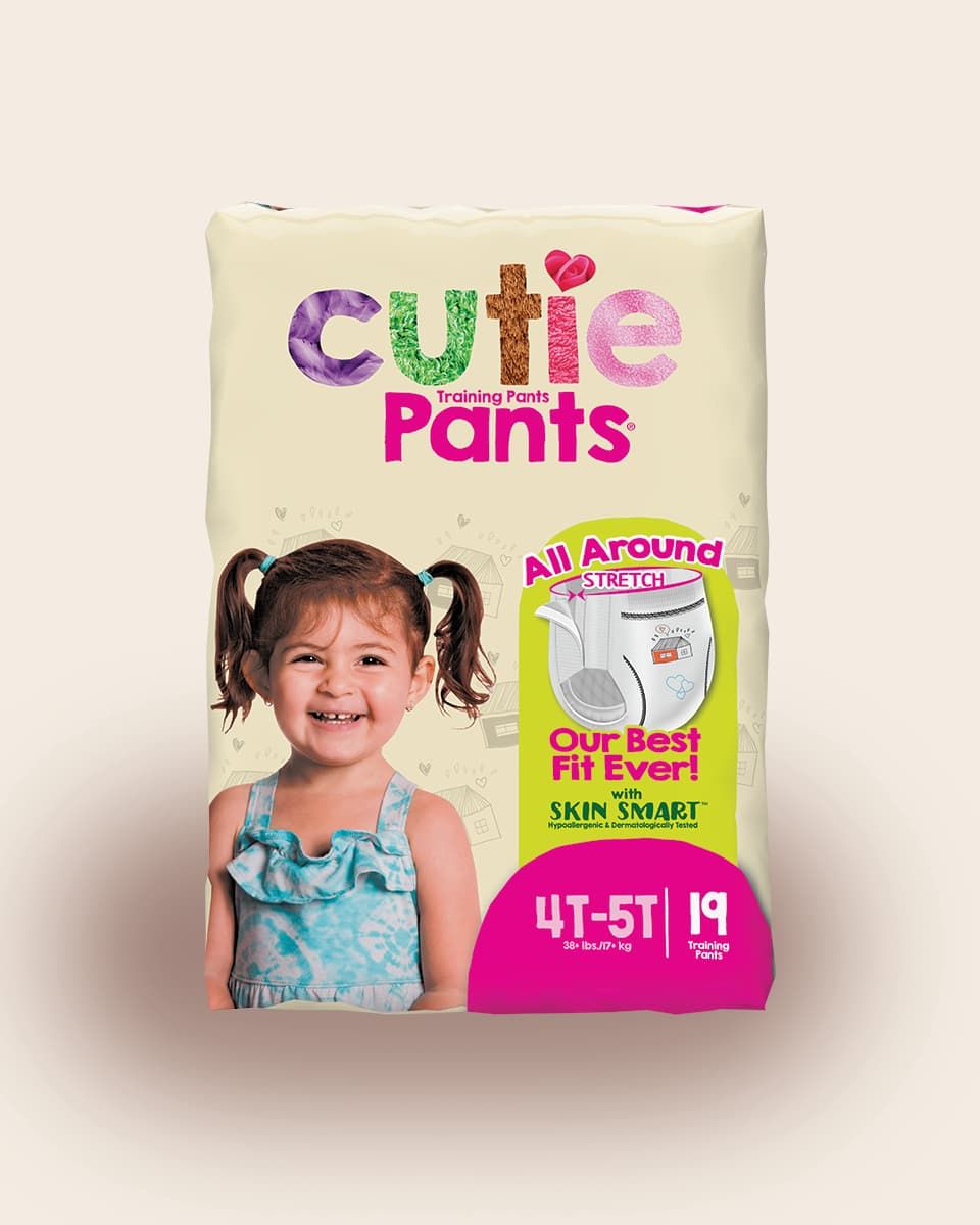 Cutie Pants® Toddler Training Pants; Size 4T-5T girl, 38 lb. + (17.2 kg)